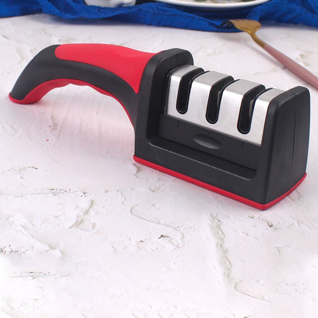 Sharpener Kitchen for Straight and Serrated Knives 3 Stage with Diomand Abrasive Knifes Sharpener Household Sharpener Stone