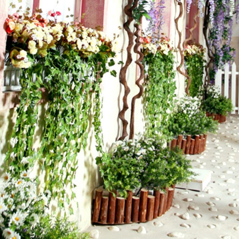 Artificial Outdoor Garden Green Leaf Garlands Hanging Silk Family Office Hanging Garland Man-made Eucalyptus Leaves