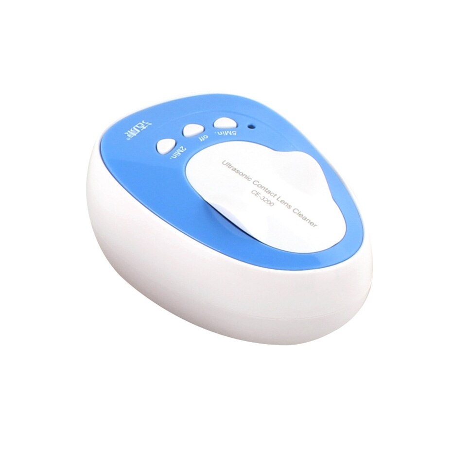 Ultra Sonic Ultrasonic Contact Lens Cleaner Auto Eye Protein Cleaning Box: Blue / EU