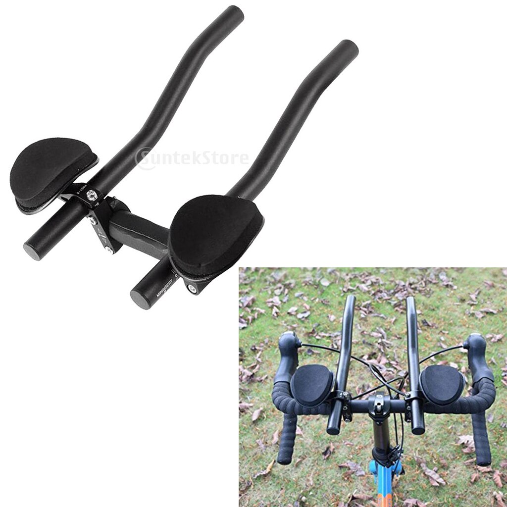 Alloy MTB Road Bike Triathlon Racing TT Aero Bar rest Handlebar Aerobar Handle Bars