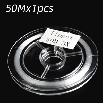 Mosodo 50m tippet leder linje 0x-7x 3-12lb sterk dra fluorkarbon fluefiske nylon tippet leder linje: 6x