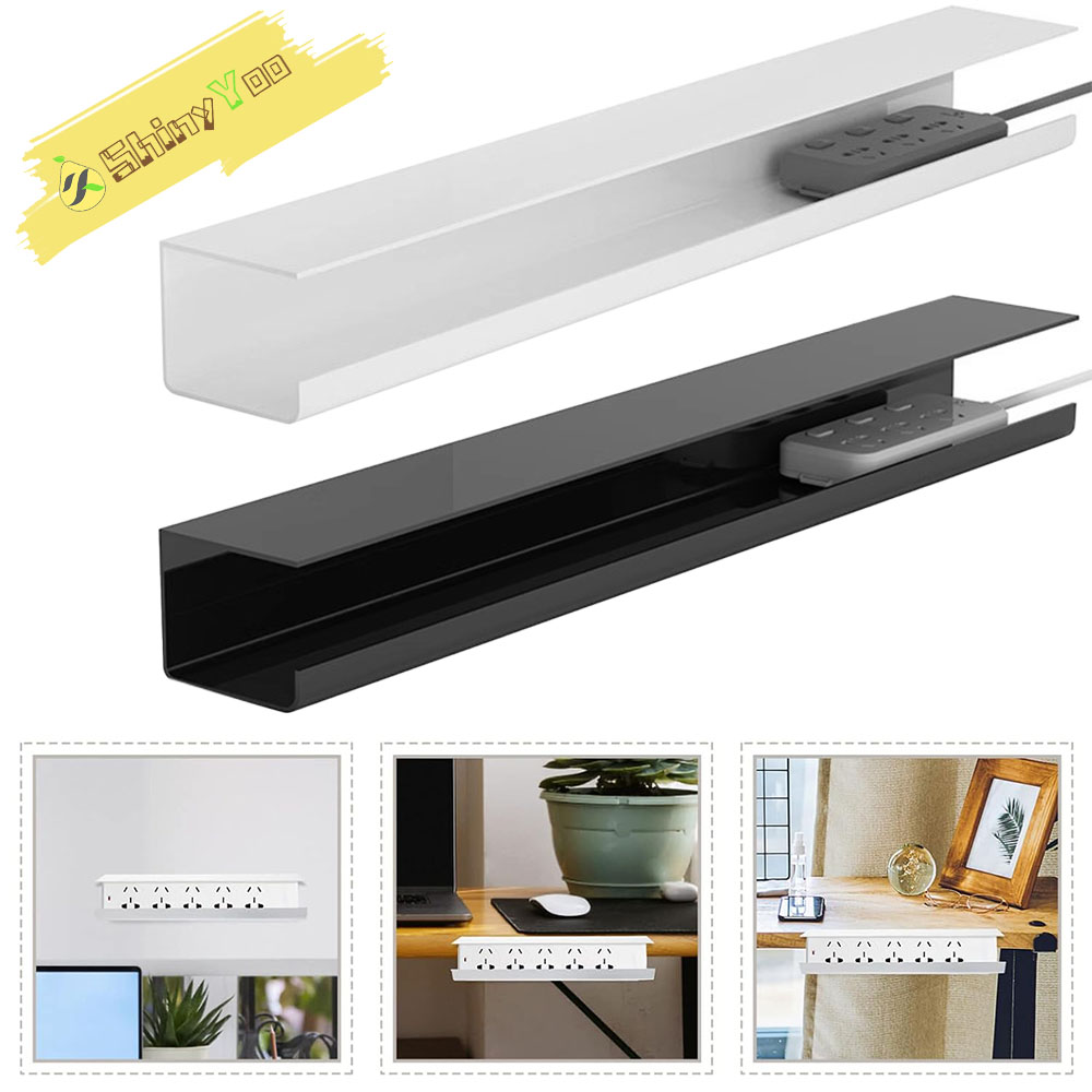 Cable Management Tray,Under Desk Cable Wire Organizer,Fireproof Wire Manager Rack,Large Capacity Cable Storage Tray Box Bracket