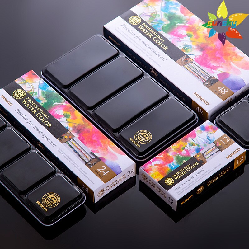 12 24 48 original korea mungyo solid akvarel kunst... – Grandado