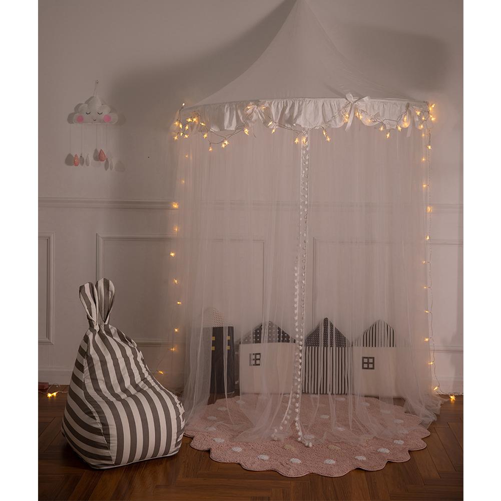 Princess Girls Bed Canopy Children's Ceiling Half Moon Bedroom Bedside Gauze Girl Heart Room Decorating Crib Dome Castle Fairy N