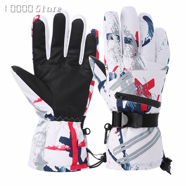 Uomo donna guanti da sci guanti caldi invernali ultraleggeri impermeabili guanti da Snowboard guanti da moto impermeabili da neve: 2 / L