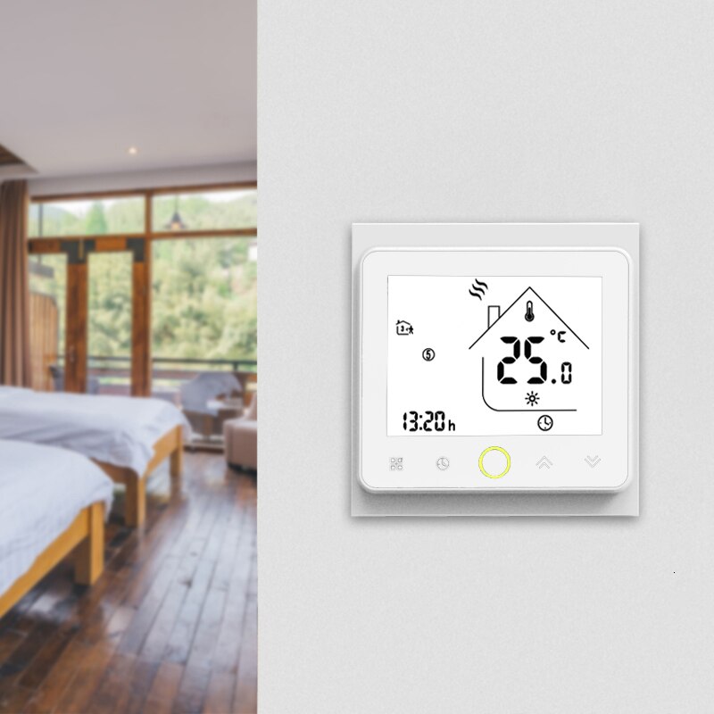 Termostaat Temperatuurregelaar LCD pantalla táctil retroiluminación voor agua vloerverwarming 3A Wekelijkse Programmeerbare