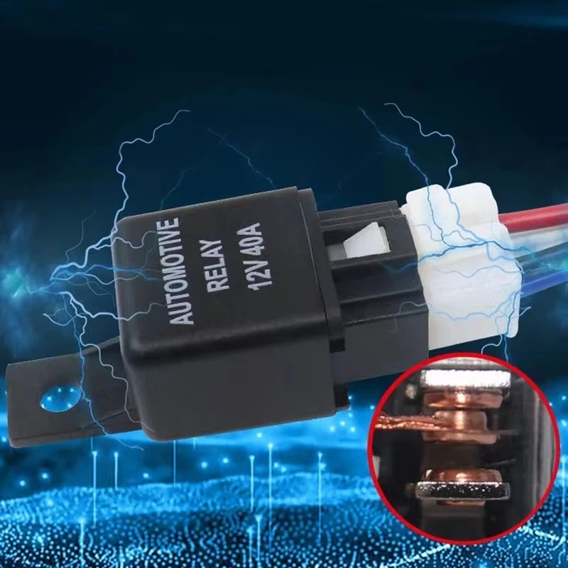 Waterdichte Autorelais 12V 40A Auto Automotive 4-pins SPST-alarmrelais SPST-contacttype met voorraden Zware stroomstarttool