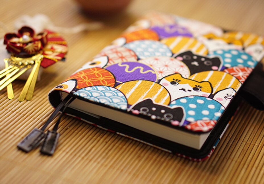 japan A6 B6 a5 notebook stationery diary billbook hobo specifications cover japanese style cover Fabrics cats