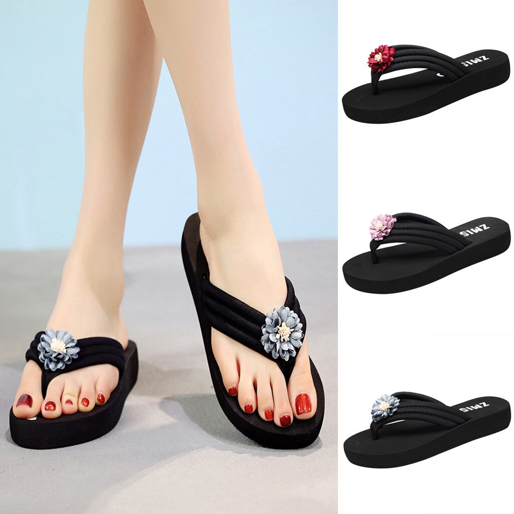 Tongs à Clip pour femmes, style bohème, antidérapantes, chaussures de plage, tendance