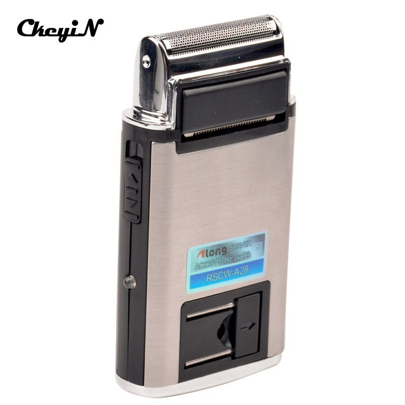 Akumulator golarka elektryczna mężczyzn brzytwa przenośny mini elektryczna maszynka robić golenia wąsy trymer z wymiennym ostrzem pielęgnacja twarzy