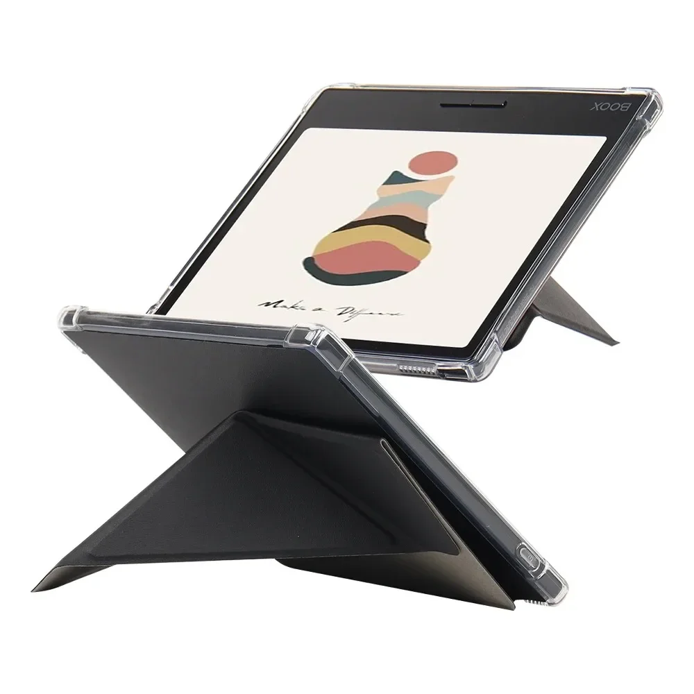 Funda mince pour Onyx Boox Go Color 7 (2024) étui 7 "eBook couverture multi-pliante avec coque arrière en TPU souple