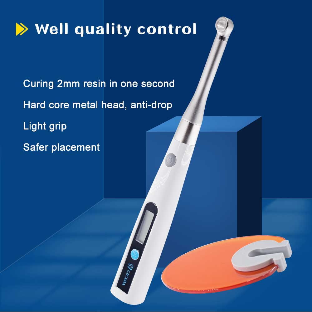 Dental Cordless Led Curing Light 1 Second Cure Lamp horizontal self-shading integrated dental material