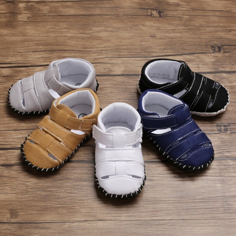 Infant Baby Boys Breathable Hollow Shoes Soft Bottom Non-slip Scandles Baby Shoes o
