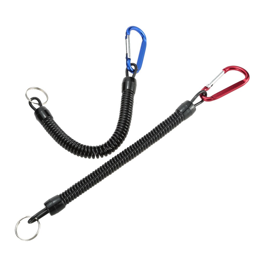 Longe de pêche enroulée, 1.4m, 2 pièces, protecteur de canne à pêche, corde élastique, matériel de bateau