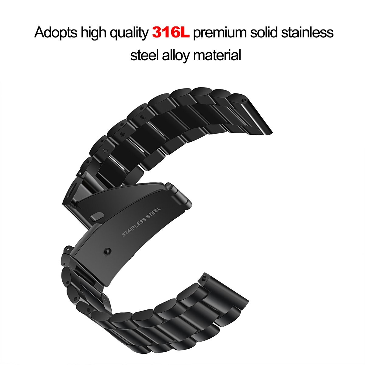 Watch Strap Compatible for Fitbit Versa 2 Bands/Lite Band Stainless Steel Versa Special Edition Bracelet Replacement Watch Band