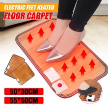 Feet Warmer Electric Heating Mat Quick Heat Waterproof 55*50cm/50x30cm Winter Electric Foot Feet Warmer Heated Floor Carpet Pad