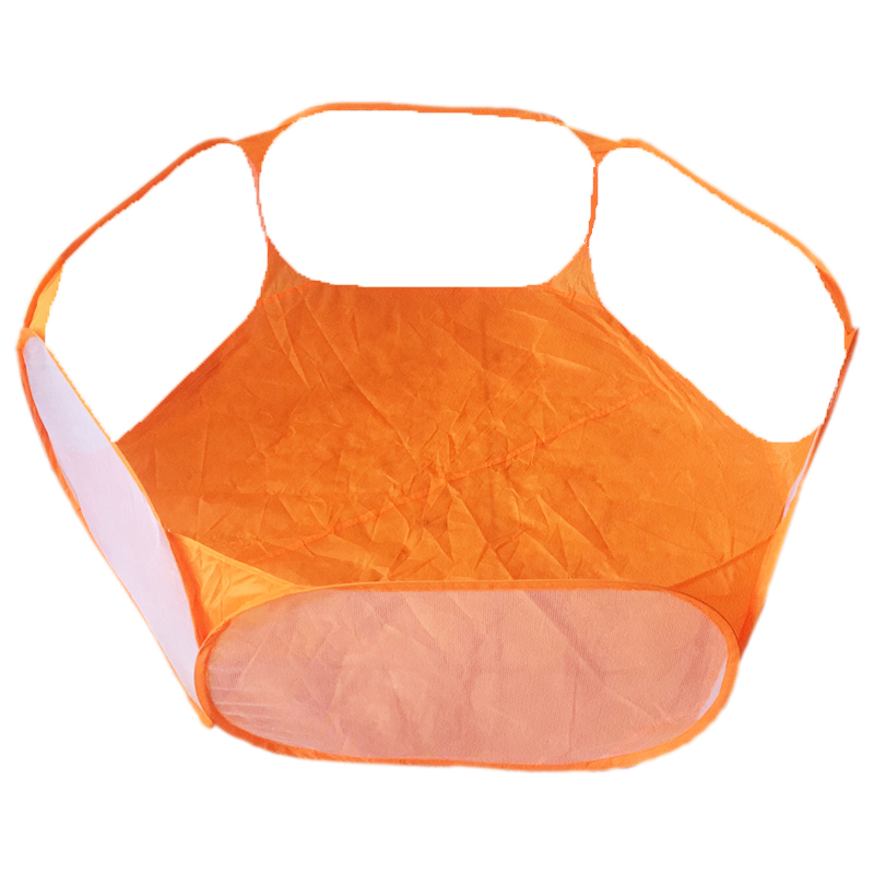 VZZ Haustierzaun, KätzchenkäFeige, zusammenklappbarer KäFeige, Laufstall für Hamster, Igel, kleine Tiere, atmungsaktiv, Welpe, Kaninchen, Meerschweinchen: Orange