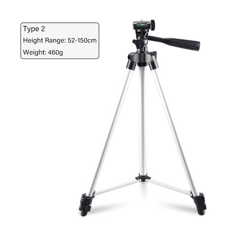 Foldable 102cm 150cm Aluminum Alloy Floor Tripod Telescope Camera Tripod Adjusted Mobile Phone Bracket Live Stand 1/4" Mounting: Height 150cm