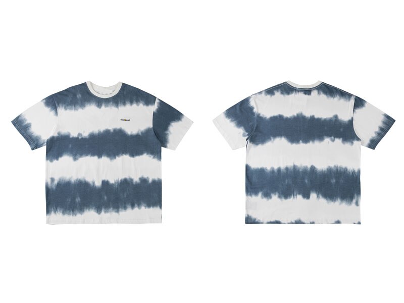 GONTHWID Tie Dye Striped Tees Shirts Summer Casual Streetwear Tshirts Harajuku Hip Hop Short Sleeve Tops Hipster T-Shirt: 202237W / XL