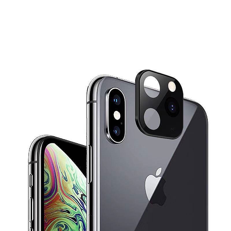 Mobile Phone Lens for IPhone X XS Max 10 Seconds Change 11 Pro Camera Lens Protector for 11Pro Max Metal Glass Protective Cover: Black