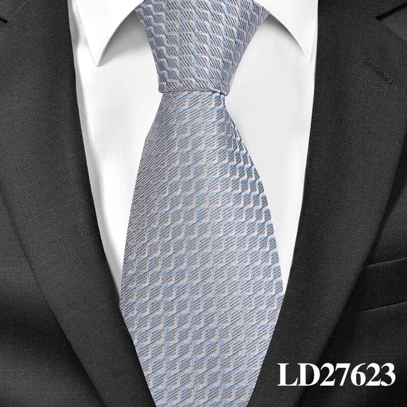 Mannen Stropdassen Mode Plaid Stropdassen Voor Wedding Zaken 8cm Widtch Classic Stropdas JACQUARD GEWEVEN Bruidegom Stropdas Voor Mannen Das: LD27623