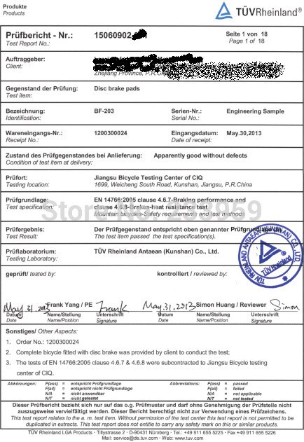 Fiets schijfremblokken voor Hope Mono M4 Tech M4 Stealth ras E4 Tech 4 E4 voor SH801 passerende TUV en AOV TEST