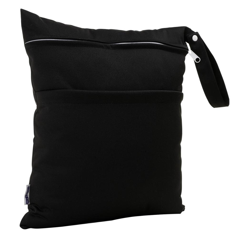 Wiederverwendbare nass trocken Tasche Mit Zwei Für Baby Windeln Windeln Wasserdicht Nass Tuch Tasche Windel Tasche 36cm x 30cm