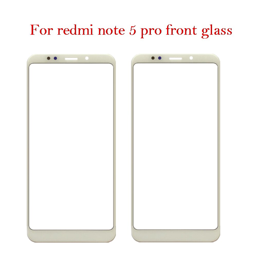 Voor Outer Glas Voor Xiaomi Redmi 5 Redmi 5 Plus Redmi Note 5 Redmi Note 5 Pro Touch Screen Lcd display Glas Vervanging