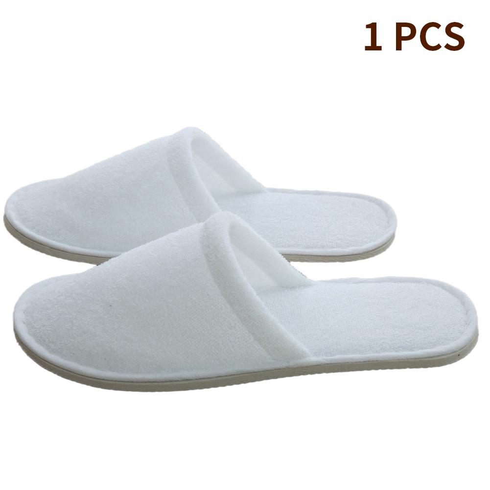 1/10 stuks thuisgasten hotel slippers reizen witte katoenen draagbare wegwerp slippers salon spa binnen slippers voor mannen en vrouwen: Baotou 1 stuks