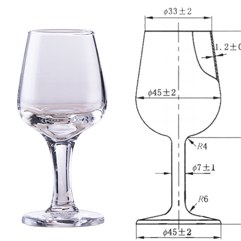 Verre de dégustation de spiritueux et d'alcools de norme internationale, gobelet tulipe, cristal de qualité supérieure, petit ensemble de verres à vin, verres à liqueur