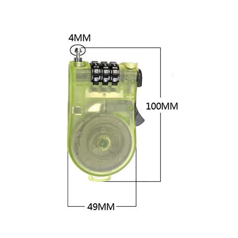 TANDT bicycle Pad lock password Bicycle Parts Mini Extendable Wire Anti Theft MTB Security Code Cable Lock ski combination