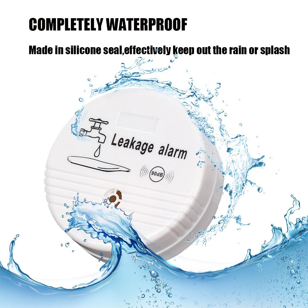 4pcs Water Leakage Sensor 85dB Water Level Alarm Battery Powered Water Security System