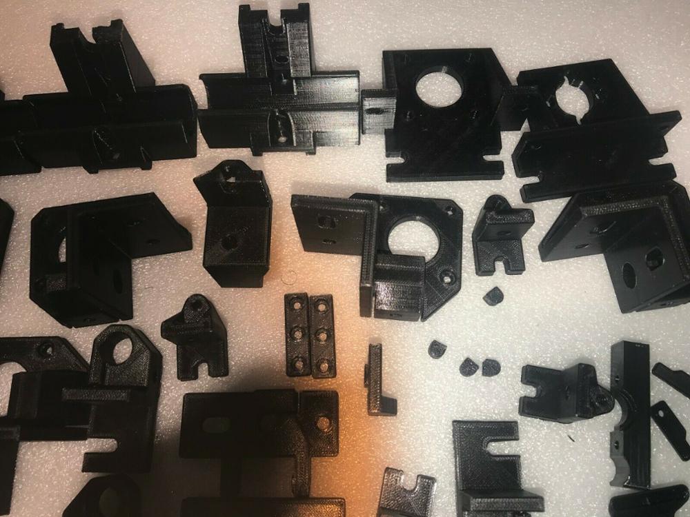 Funssor 1set HyperCube Evolution 3D Printed Parts PETG filament black white color 50% fill