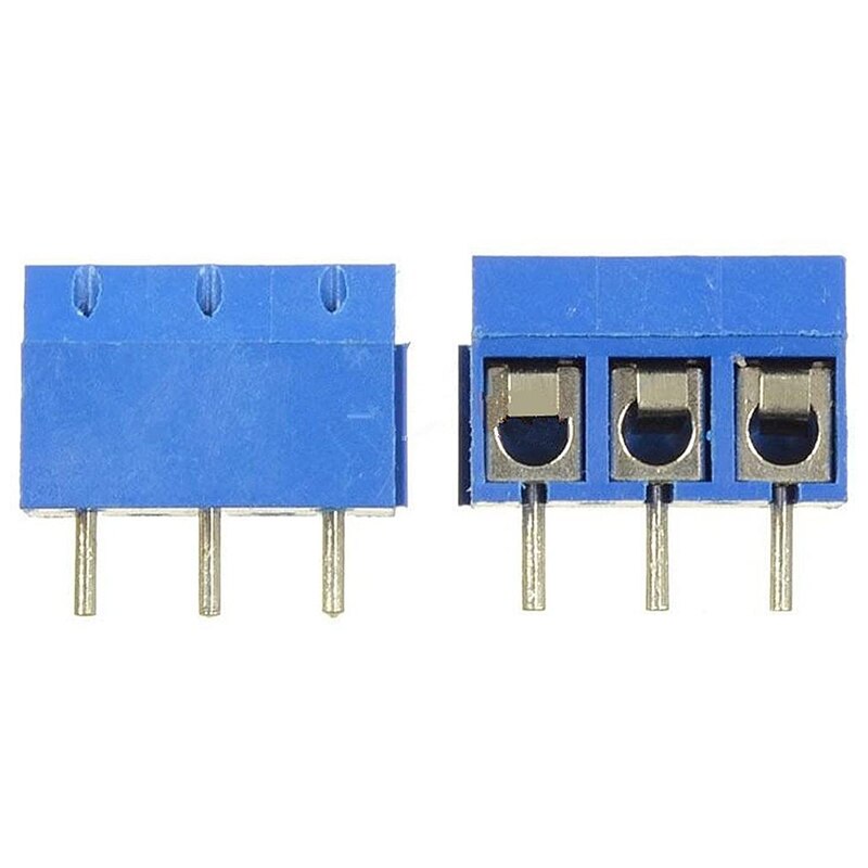 60 Stuks 3P 5.08Mm Pitch 3Pin Pcb Mount Screw Terminal Block Socket Strips Voor Arduino Blauw
