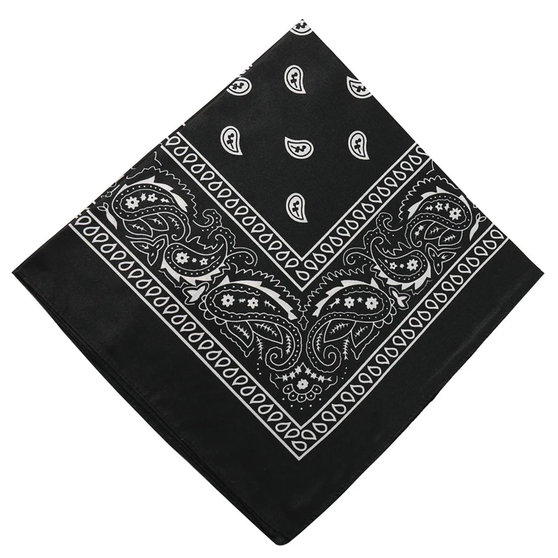 mujer Bandana bufanda niñas niños Punk pañuelos cuadrados sombreros bohemio pañuelo para la cabeza diademas accesorios para el cabello: Negro