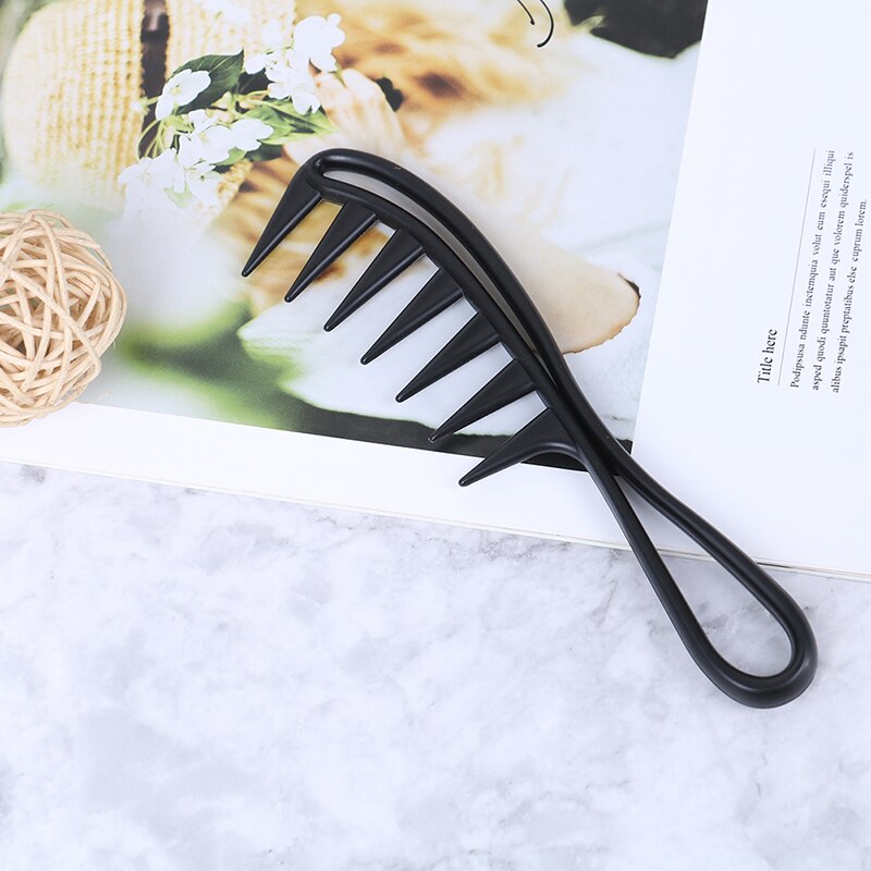 Handle Grip Large Tooth Curly Hair Comb Hair Styling Comb Men Hairdressing Wide Teeth Comb
