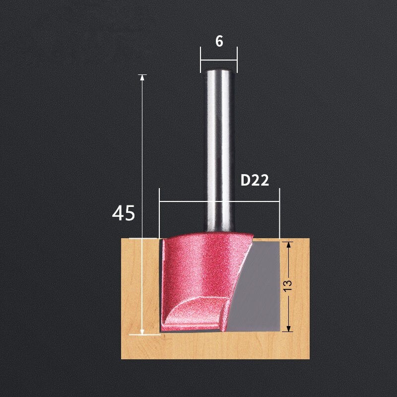 1PCS-Cleaning bodem Graveren Bit, CNC hout vhm frees, tungsten staal hout tool, houtbewerking router bit, MDF: QDD622
