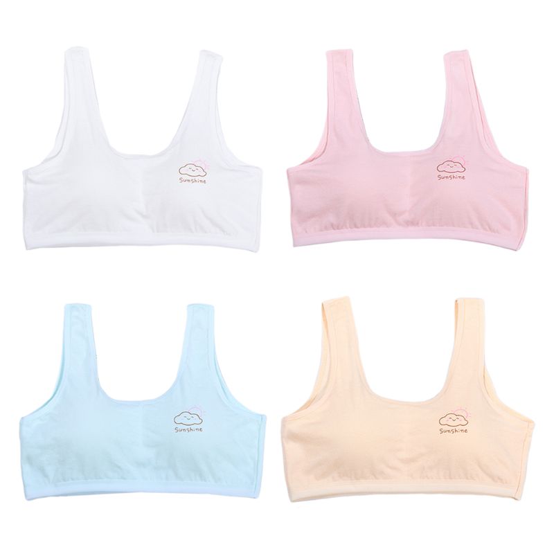 Pubertet jenter avlet stropp bomulls-bh tegneserie solskinn Sky metalltråd gratis bralette