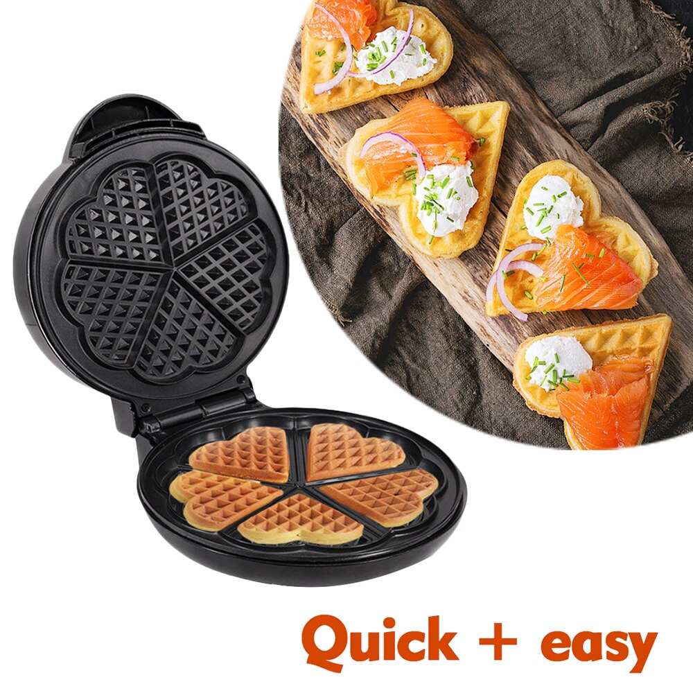 Electric Waffle Maker 1200W EU Plug Waffle Machine for Individual Waffles Breakfast Lunch Snacks Waffle Maker Breakfast Machine