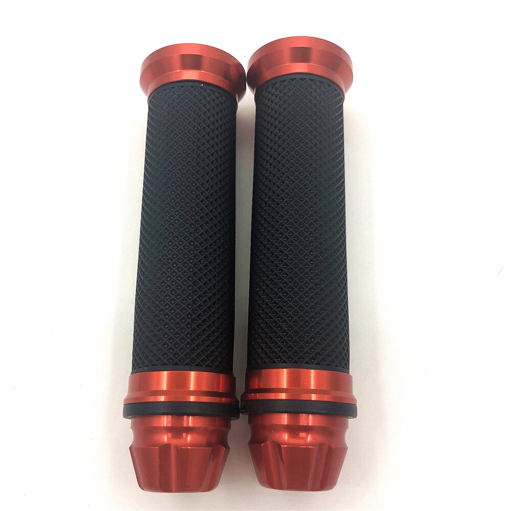Motorcycle grips hand rubber pedal biker scooter handlebar modified throttle turn Grip Settle Handle Grips: Orange