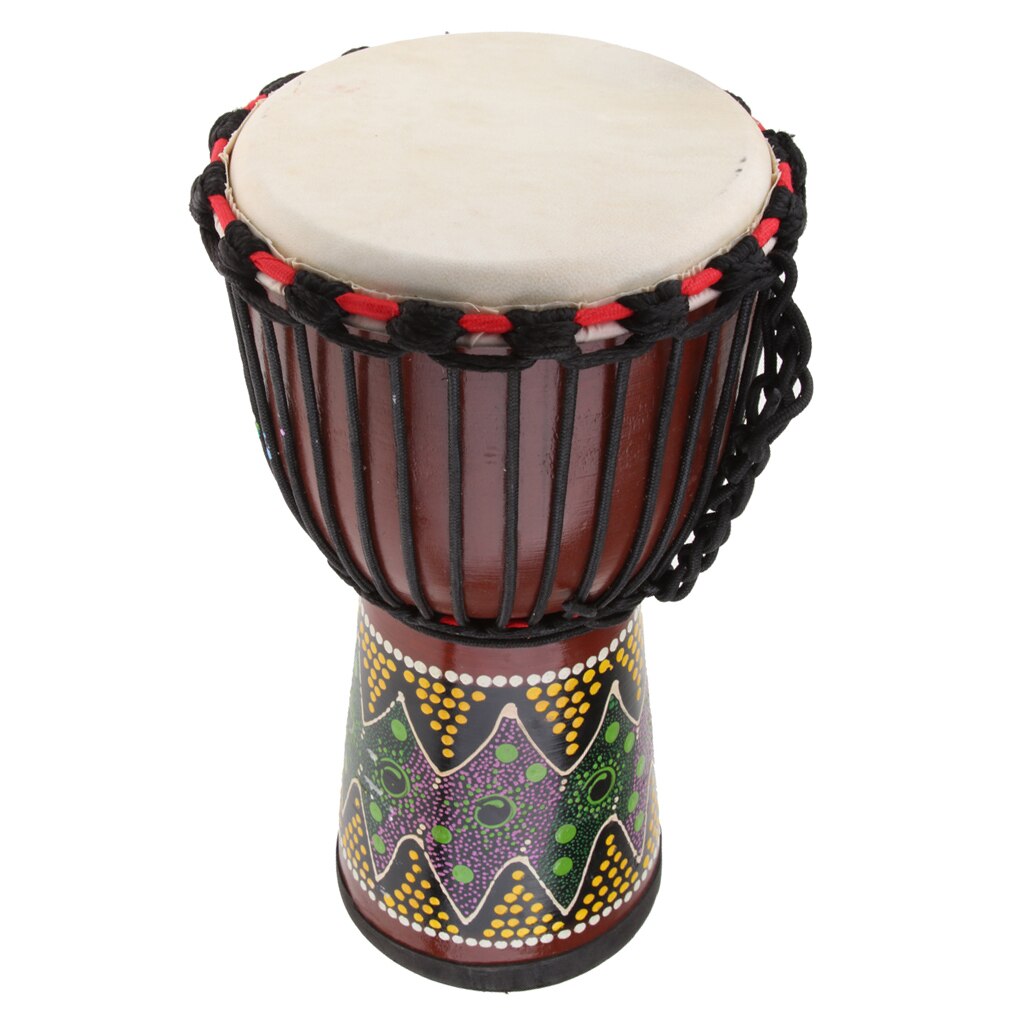 8 cal kolorowe farby Djembe średnio zdobione drewniane styl plemienny bęben Djembe Darbuka + prezenty