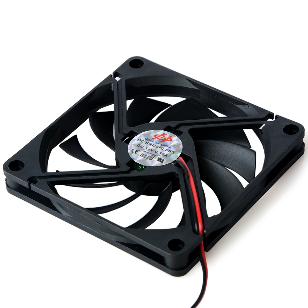 1 stk 80mm 2 pin  dc 12 volt 2p stik køleblæser til computer kabinet cpu køler radiato 8010 dc aksial flow køler køler blæser