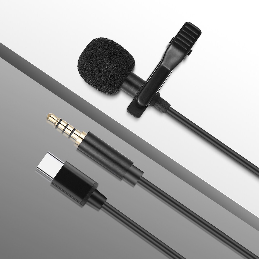Mini USB Microphone Lapel Lavalier PC / Phone / Camera Mic Portable External Buttonhole Microphones for Phone Laptop Computer