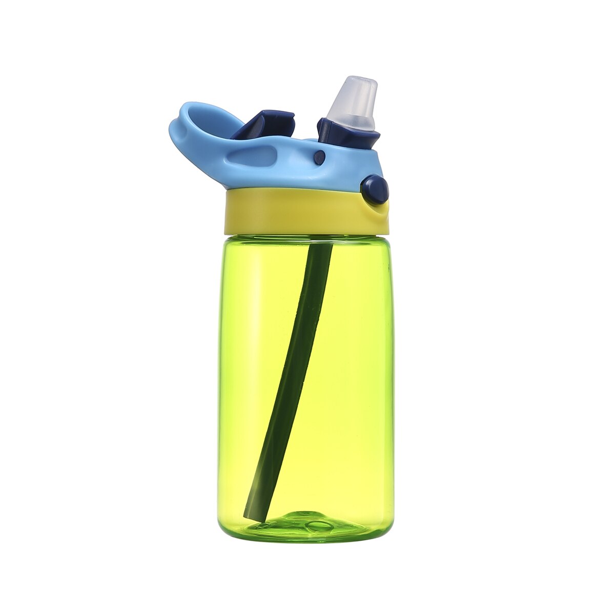 Children Bottles 400ml Kids Boys Girls Children Outdoor Magic Item Juice Straw Water Bottle Cups: Green