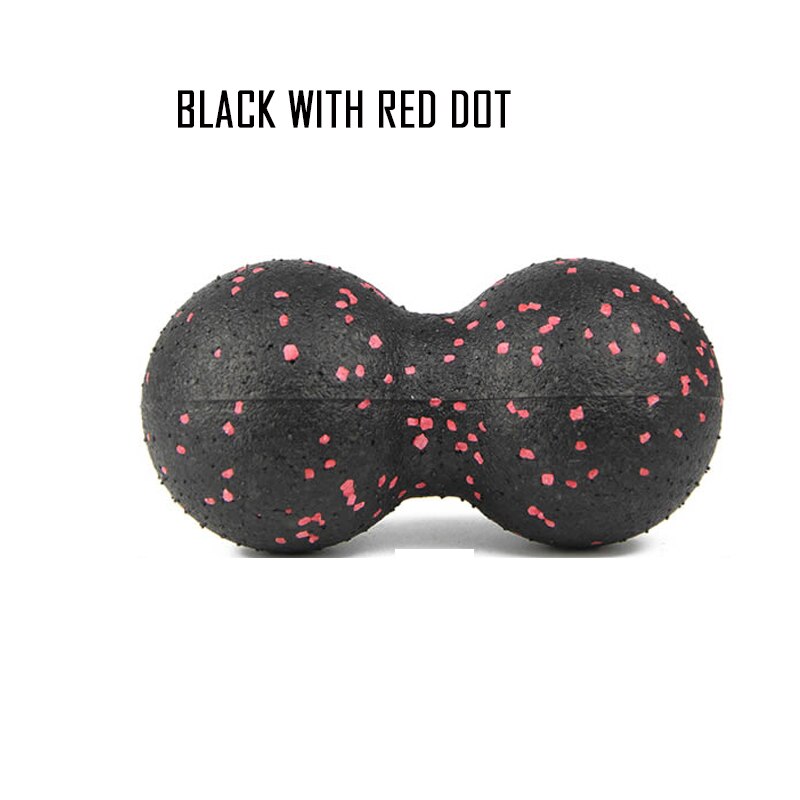 16*8CM Peanut Fitness Massage Ball Set Double Lacrosse Mobility Ball for Myofascial Physical Therapy Deep Tissue Massage: Red