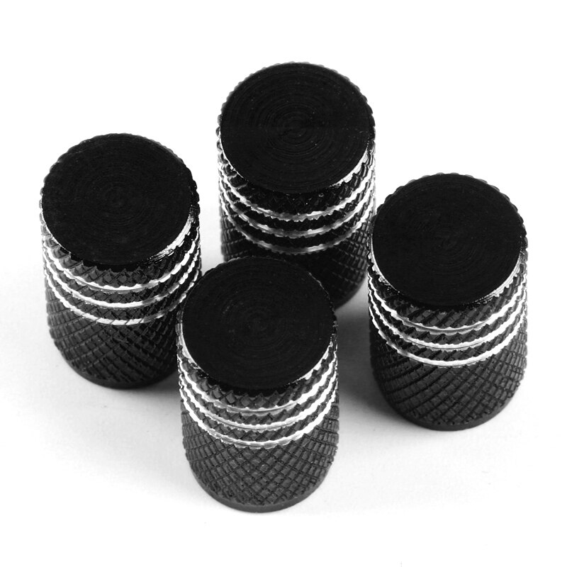 Tapones de neumáticos para rueda de coche, cubiertas de vástago de Llanta de Aleación de aluminio, Airdust, impermeables para Smart Fortwo 453 451 450, 4 Uds.: black