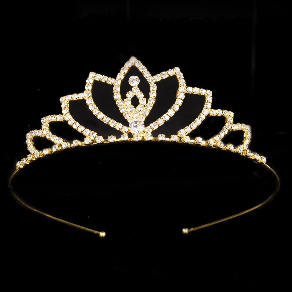 Tiara księżniczki czerwona niebieska korona panny młodej kwiaty na ślub ślubne na włosy akcesoria dla dzieci biżuteria do włosów Prom Party