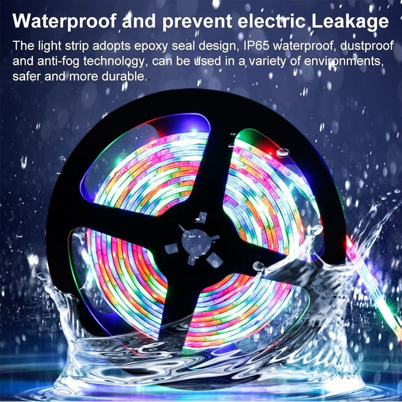 16 Kleuren 5050 Led Strip Verlichting 0.5-5M 5V Usb Waterdichte Flexibele Tv Terug Licht Rgb Kleur veranderende Met 24Key Afstandsbediening