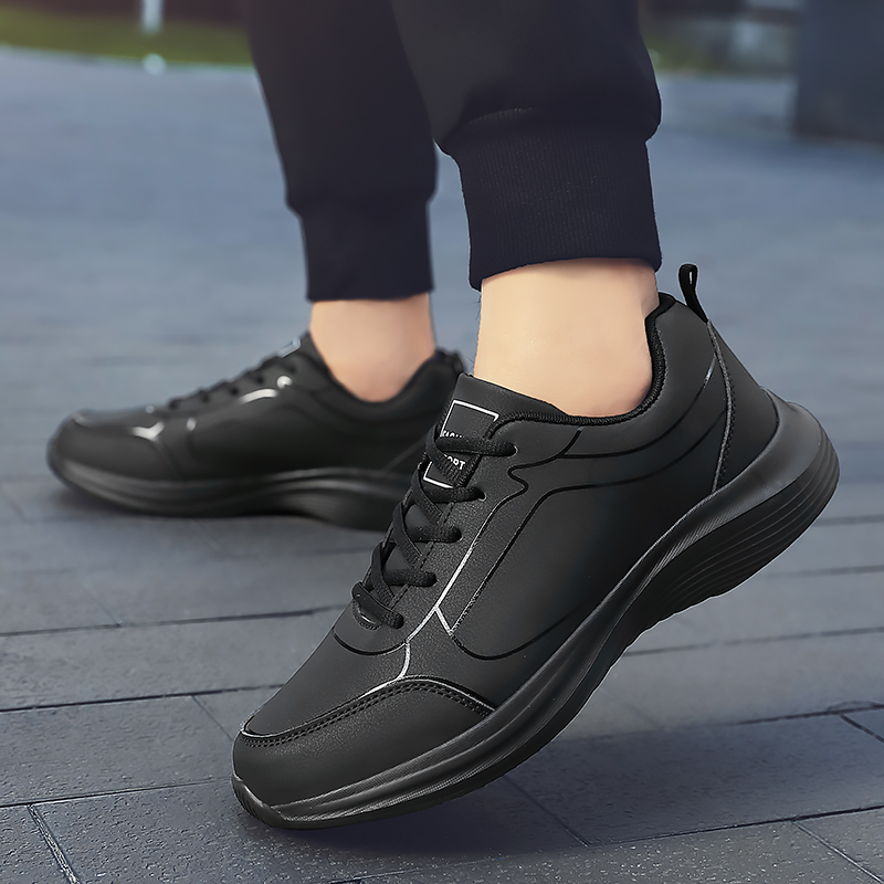 New men's pu sneakers, men's casual shoes, outdoor jogging training shoes, high-quality comfortable men's shoes, size e 48