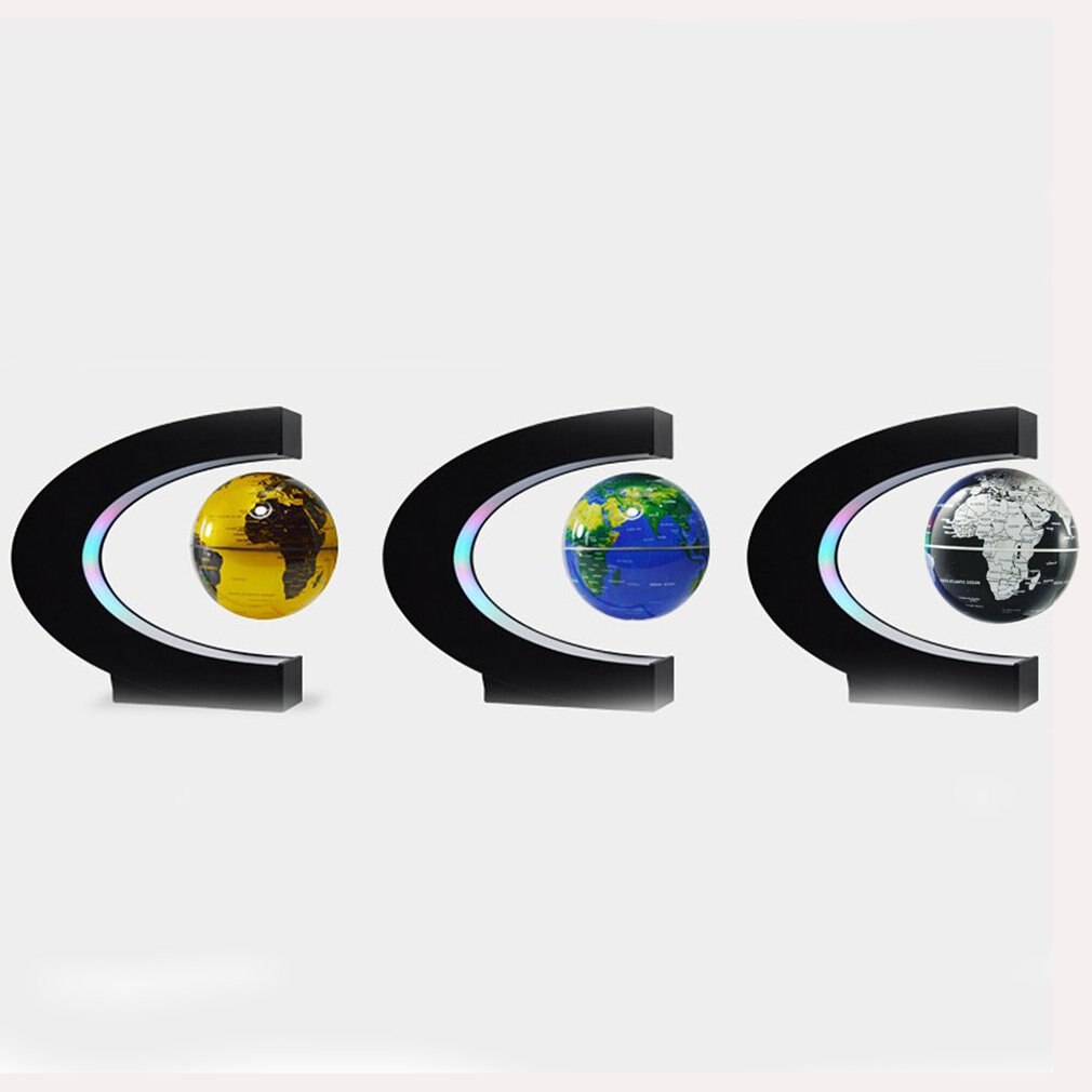 LED World Map Magnetic Levitation Floating Globe Night Light Office Home Electronic Anti Gravity Ball Lamp Novelty Decoration